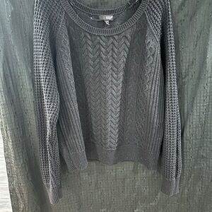 a.n.a Black Cable Knit Sweater
